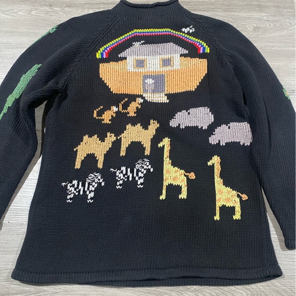 Vintage Richard’s & Jones Noah’s Ark‎ Handknit Sweater Ugly Christmas Biblical - Picture 8 of 8